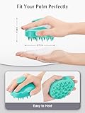 HEETA Hair Scalp Massager Shampoo Brush 2 Pack, Soft Silicone Bristles to Remove Dandruff, Waterproof Hair Scrubber for Both Wet Dry Hair, Suitable for Men & Women (Green & Black)