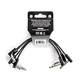 JIM DUNLOP (3PDCISTR06), 1/4-Inch Right Angle MXR Ribbon TRS Patch Cable 6 in|15 cm-3 Pack (3PDCISTR06R)