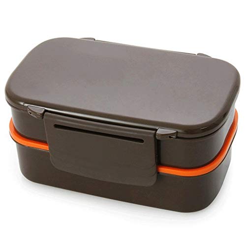 DDGURDH Bento Boxes Large Capacity 1410ml Double Layer Plastic Lunch Box Microwave Oven Bento Box Food Container Lunch Box(Grey)