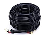 Monoprice Premium Two-Channel Audio Cable - 2 RCA Plug to 2 RCA Plug, Male to Male, 22AWG, 6 Feet, Black