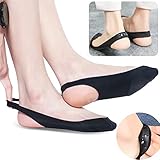 Andy's Orchids 8 Pairs Summer Ice Silk Boat Socks, Women Forefoot Pad, Shallow Hollow Sling Silicone Non-Slip Invisible Sock, for High Heels Shoes