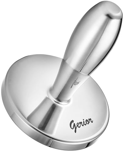 Meat Pounder Tenderizer - Solid Cast Stainless Steel Round Chicken Flattener Tool - Dishwasher Safe