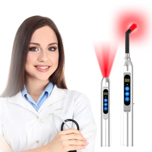 MCJ Cold Sore Light Therapy Device Canker Sore Treatment, Fever Blister & Mouth Ulcer Relief with Silver Tip (Face/Nose)