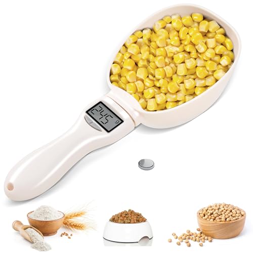 Digital Measuring Spoon, Weighing Food Measuring Scoop Scale, LCD Electronic Food Scale for Kitchen Gadgets, Baking Cooking Coffee, Pet Dog Cat Food, High Precision Grams Measuring Cup Fall Gifts