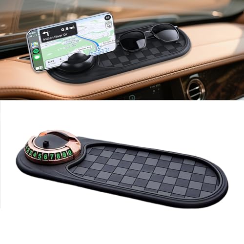 Multifunction Car Anti Slip Mat Phone Holder Non Slip Dashboard Pad Universal Fit for Most Cars Holds Phone Keys Sunglasses Anti Slip Car Accessories