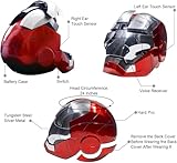 Iron Hero MK 5 1:1 Wearable Helmet - Touch, Voice, Remote Control with LED Eyes, Realistic Sound Effects, Perfect for Cosplay, Display, and Collectible Figures for Man and Teen (Matt Silver)