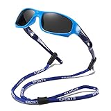 DYLB 3 Pack Flexible Kids Polarized Sunglasses For Boys Girls With Strap, Sport Sunglasses for Children Age 3-10.