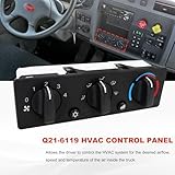 Q21-6119 HVAC A/C Heater Climate Control Module Panel Switch Replacement for Peterbilt Trucks 337 348 389 Temperature Control Panel Q216119