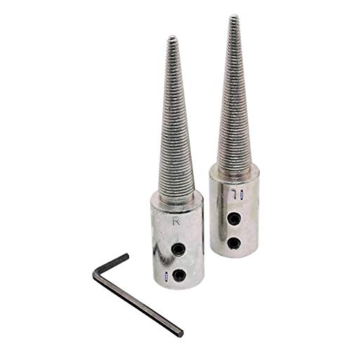 5/8" Tapered Spindle Adapter Threaded for Buffing Polishing Wheel for Bench Grinder Left and Right - 1 Pair