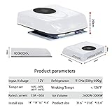 Treeligo RV Air Conditioner, 12V Camper Air Conditioner, 9500 BTU Low Noise Fast Cooling Rooftop AC Unit, Fit for Truck, RV, Automotive, Sedan, Pickup