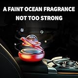 Kwak's Car Air Freshener Solar Energy Rotating Refillable Air Purifier for Car Interior Dashboard Autorotation Decoration Accessories(black)