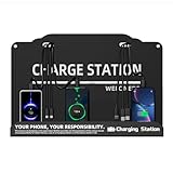 Wall Mounted Cell Phone Charging Station Mobile Phone Charging Station | Fast Charging 8 Device | Compatible with iphone ipad Smartphone Tablets Android Port | Great for Offices Hotel Hospital Airport