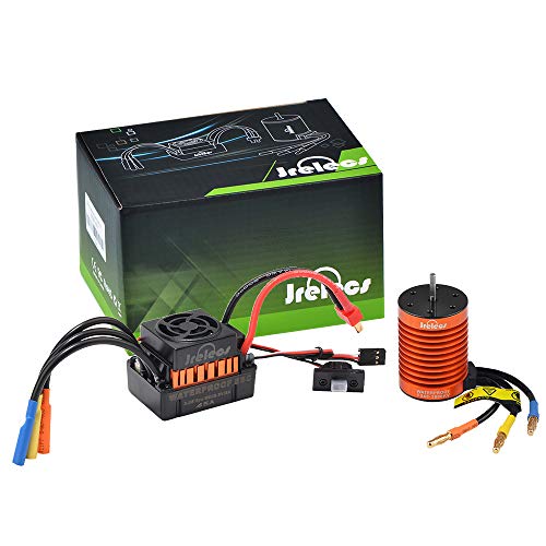 Jrelecs Upgrade Waterproof F540 3300KV Brushless Motor with 45A ESC Combo Set for 1/10 RC Car Truck