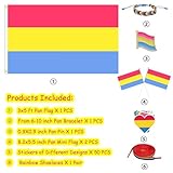 MEPLUM PRIDE 3x5 FT Pan Pansexual Flag, Pan Pansexual Pride Stuff as Pan Pansexual Present for Pan Pansexual Pride Parades Party Accessories Decorations