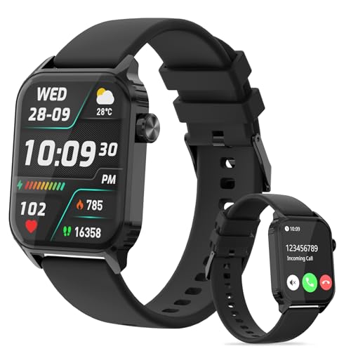 TRAUSI Smart Watch for Women Men, 1.83" HD Smartwatch with 120 Sports Modes, Heart Rate/Sleep Monitor, IP67 Waterproof, Bluetooth Call & Music Control for iPhone/Android