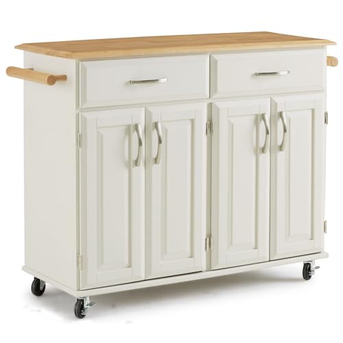 Dolly Madison White Kitchen Cart by Home Styles
