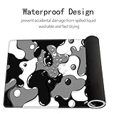 MEWOOCUE® Gaming Mouse Pad for Desk,Large Cute Black White Mousepad Laptop,Japanese Grey Anime Mouse Mat,Long XXL Waterproof Keyboard Pads,Big Non-Slip Mouse Pads for Game Office Home（31.5 x 15.7 in）