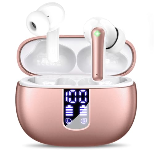 Ear Buds Wireless Earbuds - Bluetooth 5.3 Headphones (48H Playback) Built in Mic with LED Display Charging Case, IP7 Waterproof Earphone for iPhone Andriod Phones Laptop Sports Workout
