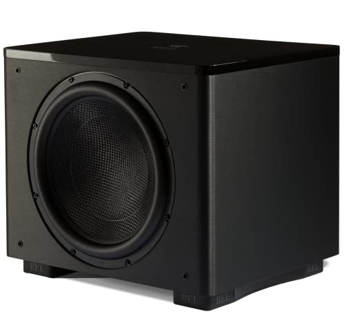 REL HT/1510 Predator 15-Inch Powered Subwoofer – Impactful Deep Bass for HiFi Home Theater, Audiophile Stereo Systems & Surround Sound. Premium High-End Subwoofer Design in Line Grained Black Finish