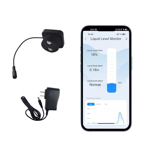 EPTTECH Smart TLC2326 Tuya Liquid Level Monitor 118 inches APP Oil Water Outdoor Alarm Sensor Household Indicator Ultrasonic Well Monitoring System WiFi Micro Detector Granary Solid Particle Volume