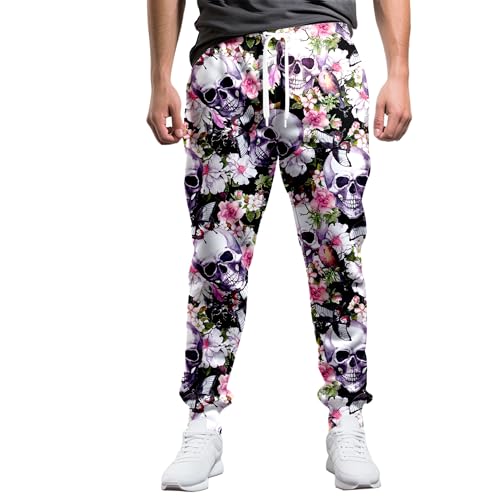 Skull Mens Joggers Pants Novelty Casual Sweatpants Track Pants Parachute Pants