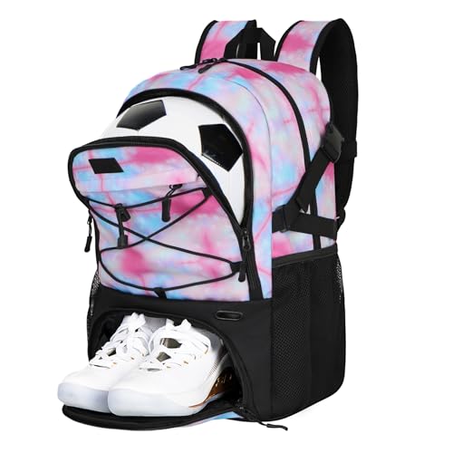 Goloni Soccer Backpack,Basketball Backpack with Ball Compartment & Shoe Compartment,Backpack for Basketball,Soccer, Football, Volleyball, Swim, Gym, Travel
