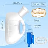 Portable Urinals for Men, OOCOME Men Urinal Bottle Spill Proof Reusable Male Pee Bottle Camping Toilet Thicken Men's Potty 2000 ml 47.2" Long Tube with Lid