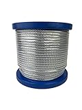 3/8" x 200' 7x19 Galvanized Wire Rope (MBL: 14,400 lbs.)