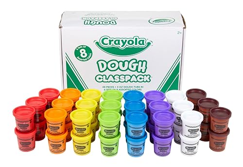 Crayola Dough Classpack - 8 Assorted Colors (48 Count), 3oz Kids Dough, Classroom Supplies for Teachers & Art Projects, Nontoxic, Ages 3+