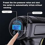 Portable Air Compressor Air Pump for Car, 150PSI Tire Inflator with LED Flashlight, Tires 12V Auto Tire Pump with Digital Pressure Gauge, Inflator for Car Tires, Motorcycle, Bike, Ball