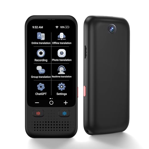 Language Translator Device, Upgraded ChatGpt AI Translator No WiFi Needed, 138 Languages Two Way Real-Time Voice Translation, Offline&Recording&Photo Translation for Travel Business Learning