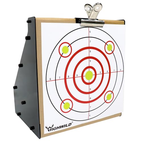Highwild Bullet Trap Box Rated for .22/.17 Caliber (Rimfire Only) - Air Rifle Pellet Gun Targets - Paper Shooting Training Target for Indoor Outdoor
