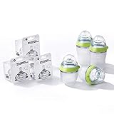 Comotomo Baby Bottle Bundle, Green, (7 Piece Set)