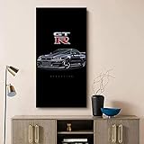 JDM Car Poster Skyline R34 Canvas Art Poster and Wall Art Picture Print Modern Family Bedroom Decor Posters 16x32inch(40x80cm)