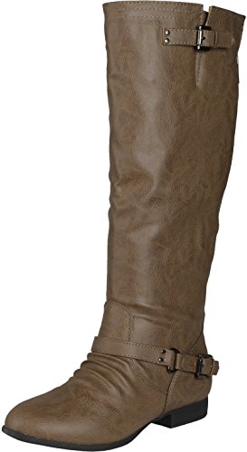 TOP Moda Women Coco-1 Boots,Cognac Pu,10