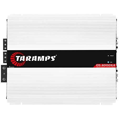 Taramps DS 4000x4 2 Ohm 4000 Watts Rms 4 Channels of 1000x4 Watts Car Audio Amplifier Class D Full Range Crossover Fixed RCA/High Level Input System