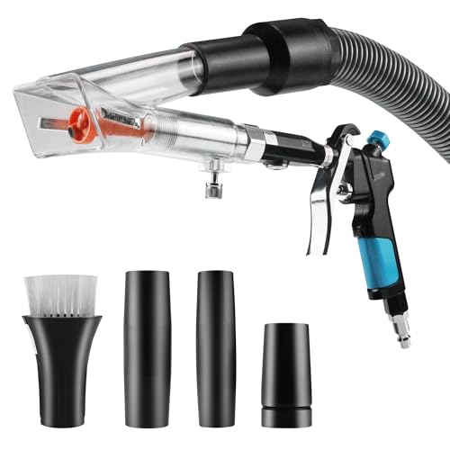 GOCCIDA 2IN1 Car Interior Detailing Air Blow Gun & vacunm Gun with Adjustable Air Flow Nozzle,Cleaning Gun Quickly Blasts Dirt and Dust from Surface Works with Air Compressor(Upgrade Rotate Tube)