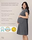 Kindred Bravely Universal 3-in-1 Labor and Delivery Gown for Hospital, Postpartum Nursing (Grey Heather, S-M-L)