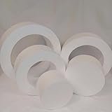 Oasis Supply 5 Piece Round EPS Foam Fake Cake Set / Dummy Cake Set - 5" High by 6" 8" 10" 12" 14" -- Stack up to 5 Tiers