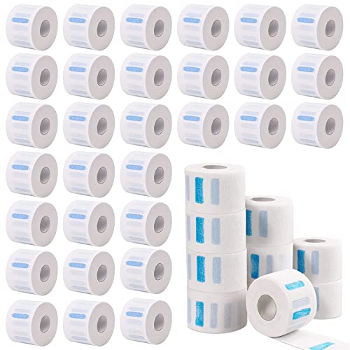 Yilloog 4000 Strips 40 Rolls Disposable Barber Paper Haircutting Neck Strips Hairdressing Stretchy Neck Band Paper Tissue for Barber Hair Cutting Styling Salon Accessories Supplies