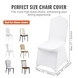 VEVOR Chair Cover, 50pcs White, Wedding Spandex Chair Covers, Stretch Fabric Removable Washable Protective Slipcovers, for Weddings Banquets Ceremony(Flat,50PCS)