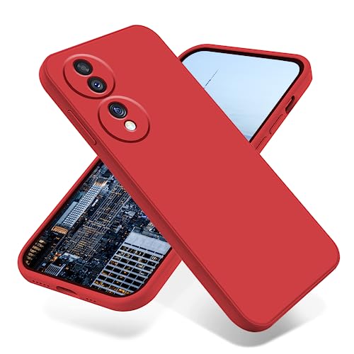 Wousunly Compatible with Honor 70 Case Silicone Liquid Dark Green, Soft Smooth Touch for Honor 70 Phone Case Silicone Shockproof Thin Cover (Camellia)
