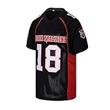 Kekambas Men's #18 Paul Crewe Mean Machine The Longest Yard Movie American Football Jersey Stitched Size S Black