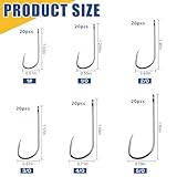 120pcs Baitholder Fishing Hooks Kit Barbed Beak Bait Holder Hooks Black Carbon Steel Long Shank Offset Hook Jig Fishing Hooks Saltwater Freshwater