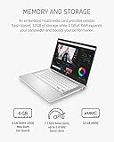 HP Chromebook 14 Laptop, Intel Celeron N4000 Processor, 4 GB RAM, 32 GB eMMC, 14” HD Display, Chrome, Lightweight Computer with Webcam and Dual Mics, Home, School, Music, Movies (14a-na0021nr, 2021)