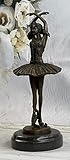 13" Tall Lady Ballerina Ballet Bronze Sculpture Statue Art Nouveau Black Swan