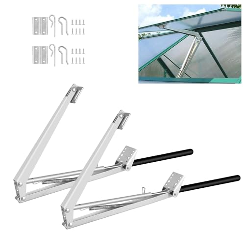 JINGOU Greenhouse Vent Automatic Opener Solar Heat Sensitive, Auto Roof Vent Opener Greenhouse Accessories Roof Vent Auto Opener, Greenhouse Window Opener Ventilation, Lifts 15 Lbs (2pcs)