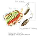 Spinnerbait Fishing Lures Hard Metal Lures kit Jig Spinner Baits for Freshwater Saltwater Fishing (12)