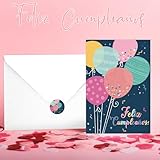 Spanish Birthday Cards Bulk：24 Pcs Tarjetas de Cumpleaños Feliz Cumpleaños Cards with Envelopes and Stickers, Assorted Happy Birthday Cards, Gifts for Friends, Coworkers, Loved One