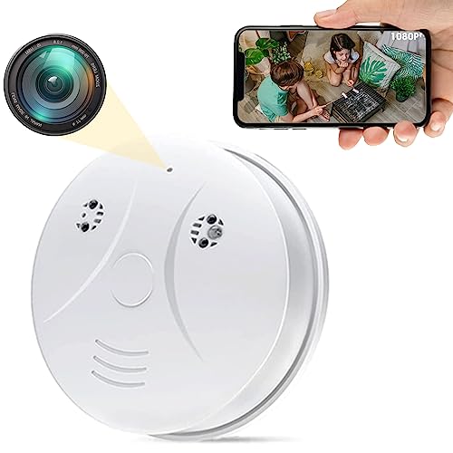 braosusner Hidden Camera Smoke Detector WiFi 1080P Small Wireless Cameras Nanny Cam with Motion Detection, Indoor Spy Camera for Home Security